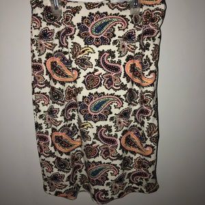 Dainty Jewells Girls Paisley Pencil Skirt Large